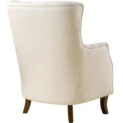 New Norfolk White Tufted Accent Chair, Kd Opening Sales Accent Chairs