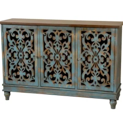 Best Northfield 3-Door Distressed Cabinet Fashion Cabinets & Chests