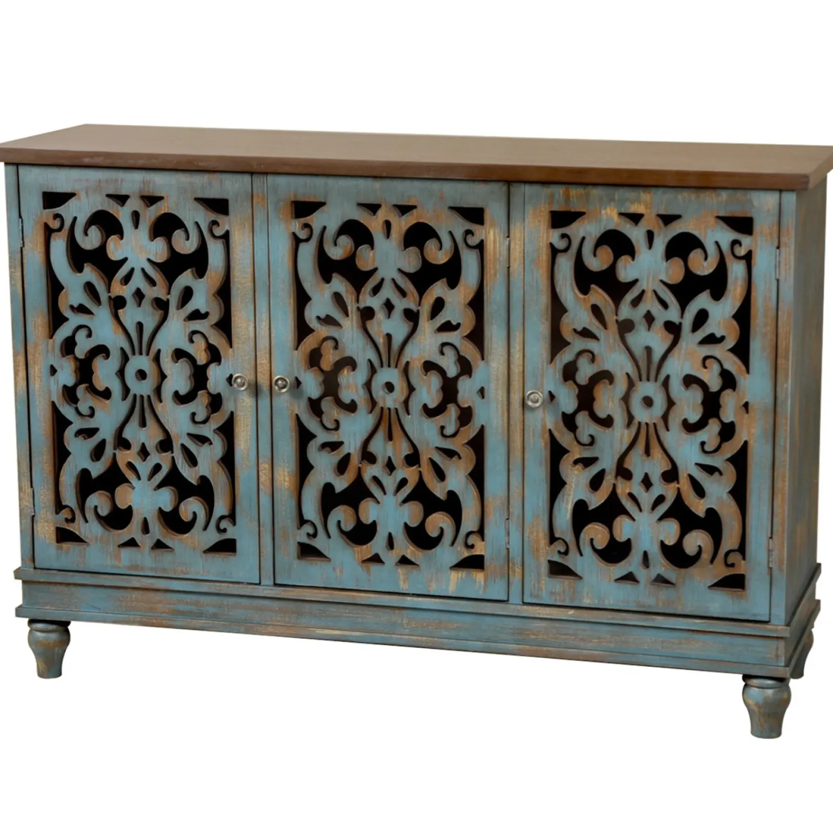 Best Northfield 3-Door Distressed Cabinet Fashion Cabinets & Chests