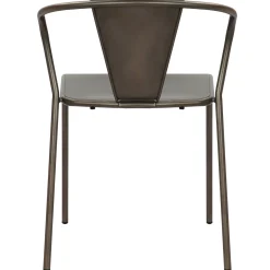 New Nova Dark Grey Metal Dining Chair Less Expensive Dining Chairs & Benches