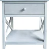 Online One Drawer Xavier Table White Cheaper Accent Tables