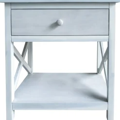 Online One Drawer Xavier Table White Cheaper Accent Tables