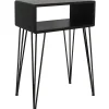 Best Open-Storage Accent Table With Hairpin Legs, Dark Grey Outlet Accent Tables