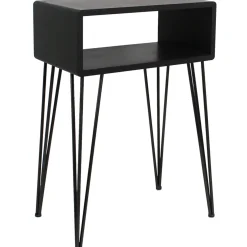 Best Open-Storage Accent Table With Hairpin Legs, Dark Grey Outlet Accent Tables