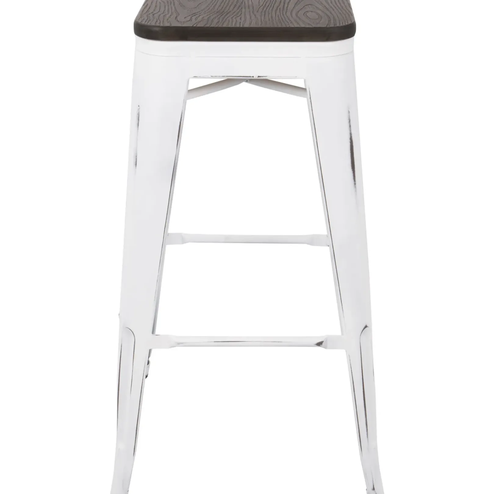 Oregon Vintage White Industrial Backless Barstool, 30 Opening Sales Barstools