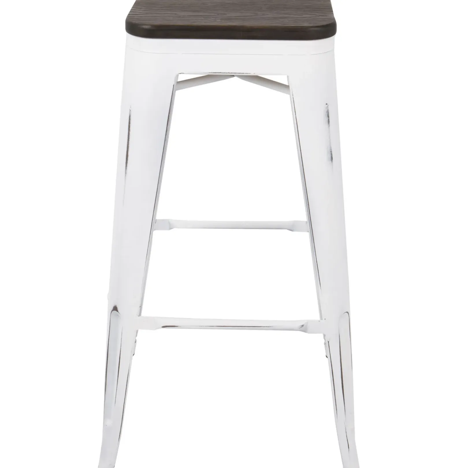 Oregon Vintage White Industrial Backless Barstool, 30 Opening Sales Barstools