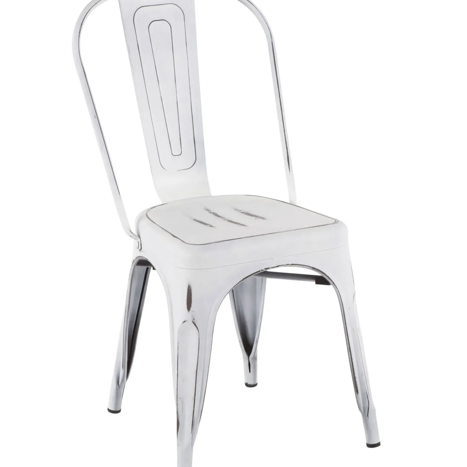 New Oregon Vintage White Metal Dining Chair Opening Sales Dining Chairs & Benches