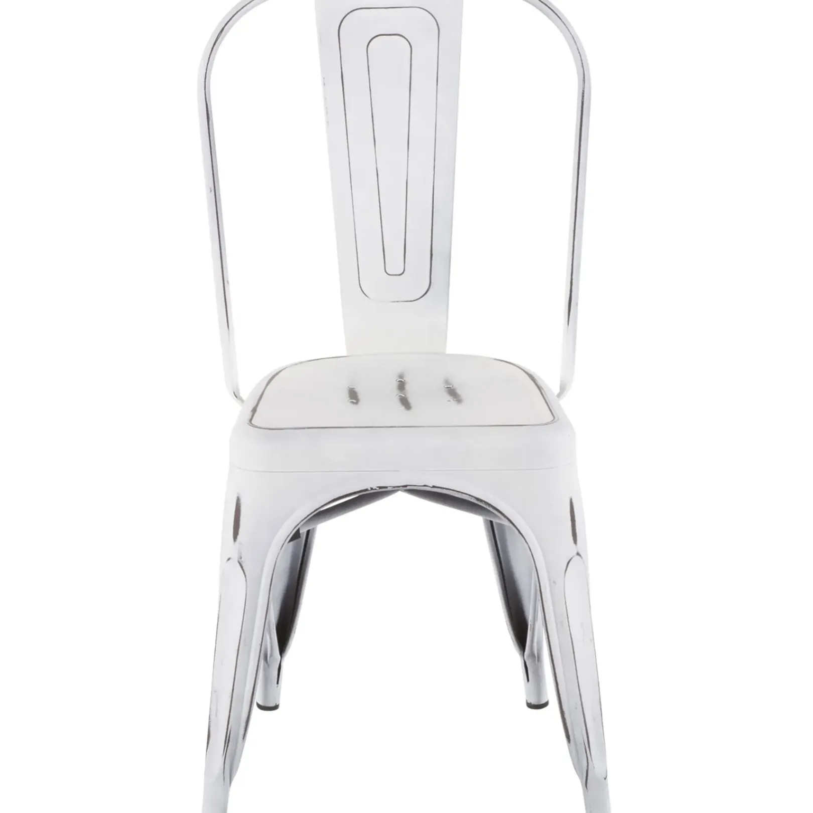 New Oregon Vintage White Metal Dining Chair Opening Sales Dining Chairs & Benches