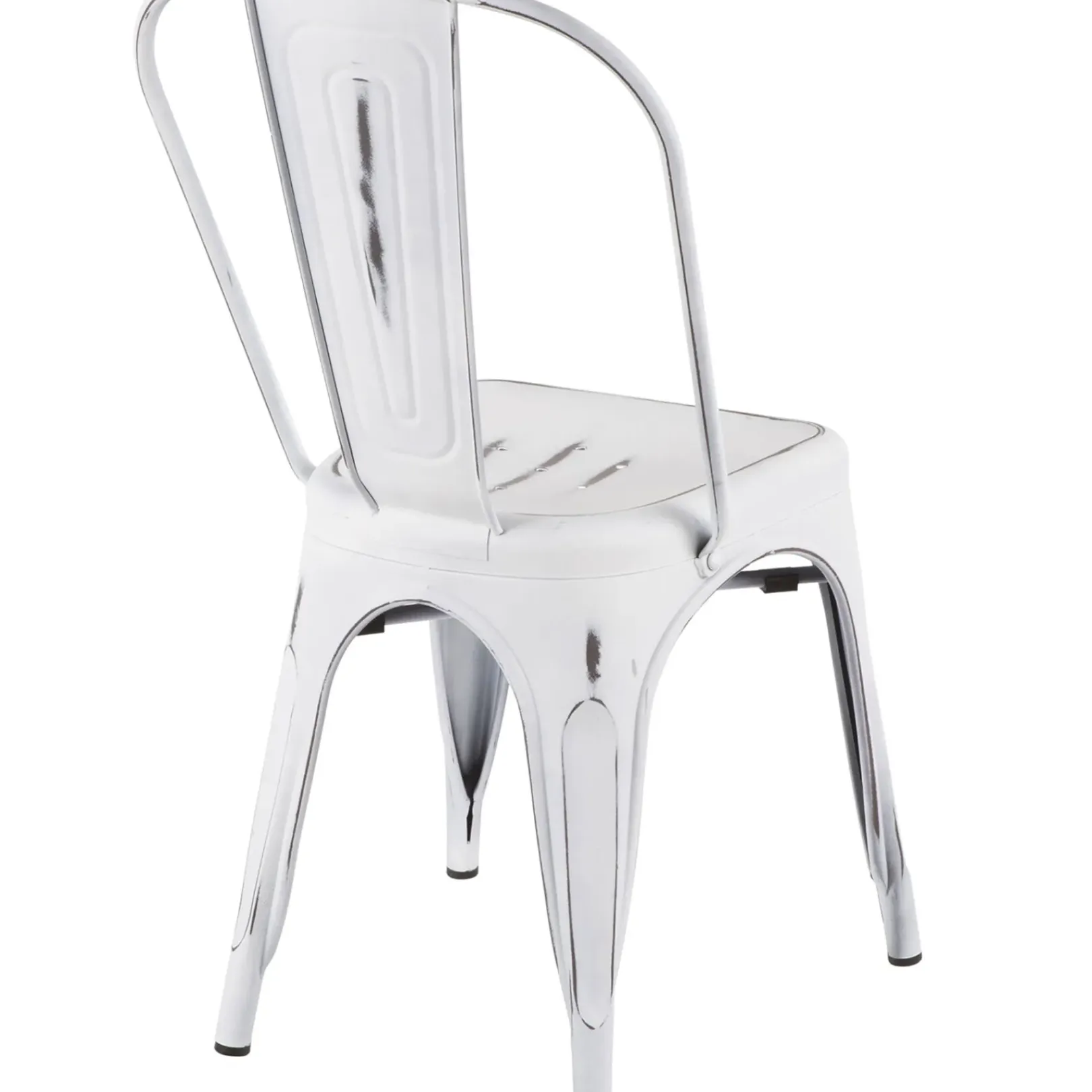 New Oregon Vintage White Metal Dining Chair Opening Sales Dining Chairs & Benches