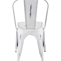 New Oregon Vintage White Metal Dining Chair Opening Sales Dining Chairs & Benches