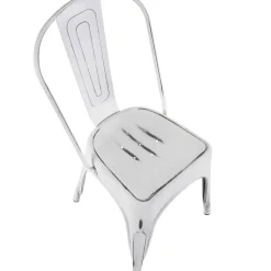 New Oregon Vintage White Metal Dining Chair Opening Sales Dining Chairs & Benches