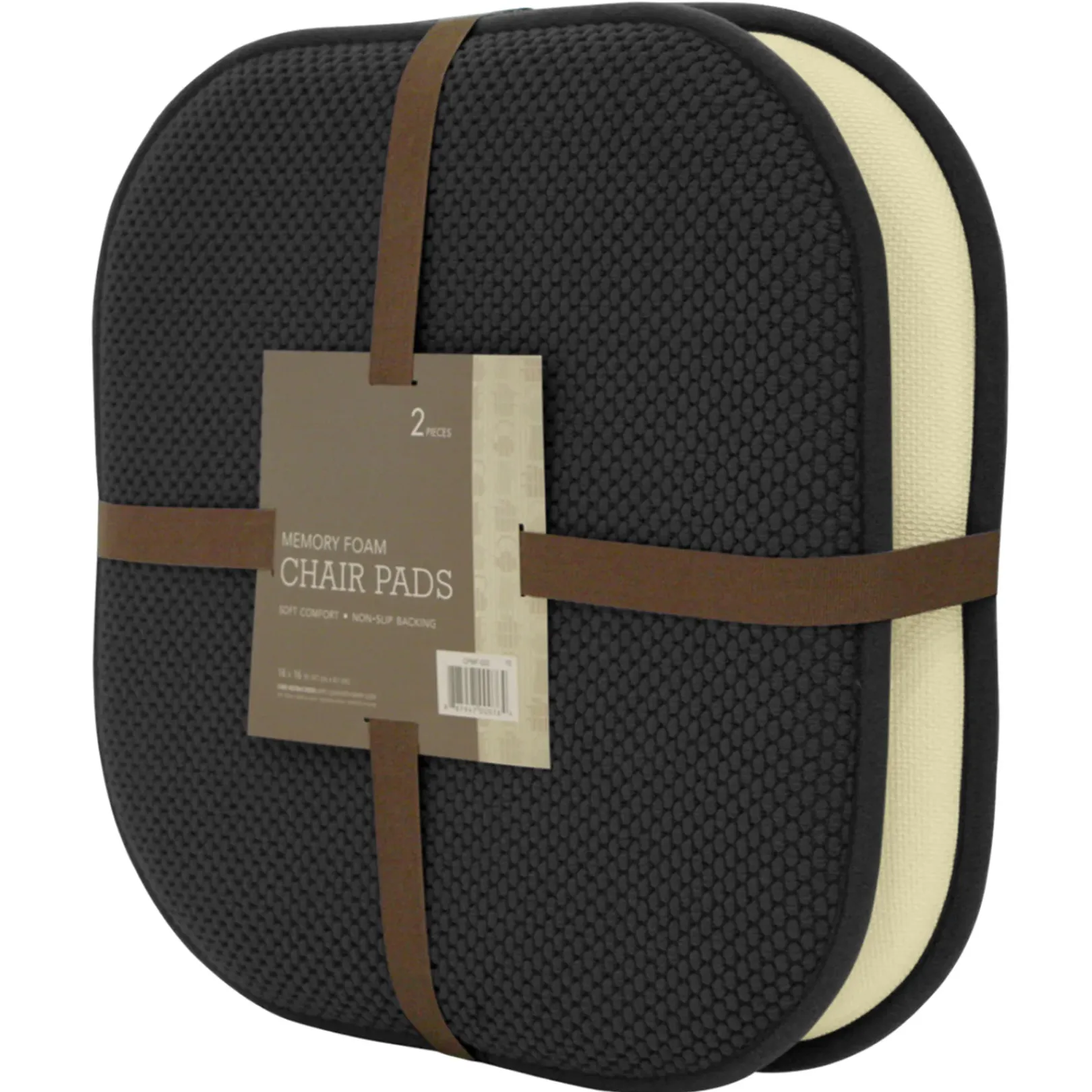 Discount 2-Pack Black Memory Foam Chair Pads Low Price Dining Chair Cushions & Pads