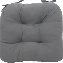 Hot 2-Pack Dark Grey Microsuede Chair Pads Online Discount Dining Chair Cushions & Pads