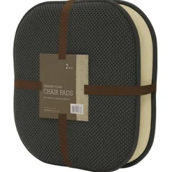 Discount 2-Pack Grey Memory Foam Chair Pads Discount Online Dining Chair Cushions & Pads
