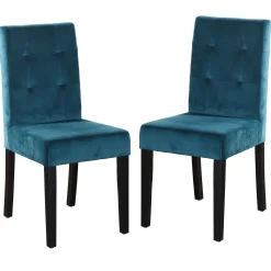 Outlet 2-Pack Madden Teal Velvet Dining Chair, Kd Good Quality Dining Chairs & Benches
