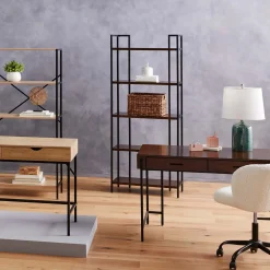 Outlet Parkview Metal & Wood Writing Desk With Storage, 48 Less Expensive Office