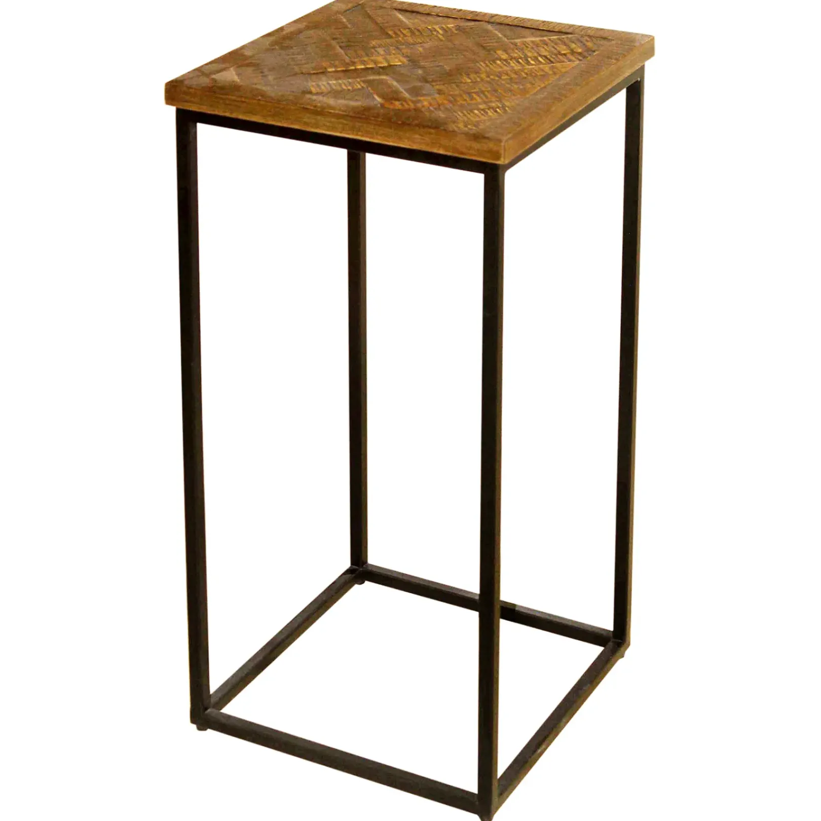Sale Parquet Wood Top Side Table Outlet Accent Tables
