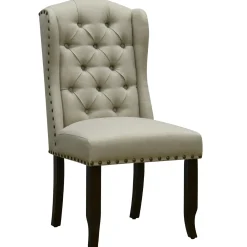 Outlet Providence Aahmad Winged Dining Chair, Beige Promotion Dining Chairs & Benches