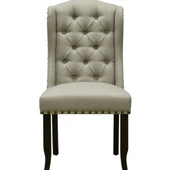 Outlet Providence Aahmad Winged Dining Chair, Beige Promotion Dining Chairs & Benches