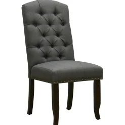 Clearance Providence Amina Dining Chair, Charcoal Grey Exquisite Gifts Dining Chairs & Benches