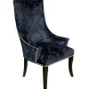 Best Providence Chatham Damask Velvet Accent Chair, Black Outlet Accent Chairs
