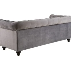 Providence Chesterfield Grey Velvet Tufted Sofa, 79 Promotion Sofas & Settees & Loveseats