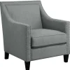 Hot Providence Erica Studded Accent Chair, Grey Promotion Accent Chairs
