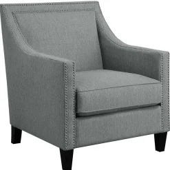 Hot Providence Erica Studded Accent Chair, Grey Promotion Accent Chairs