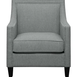 Hot Providence Erica Studded Accent Chair, Grey Promotion Accent Chairs