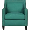 Clearance Providence Erica Studded Accent Chair, Teal Opening Sales Accent Chairs