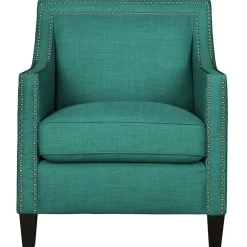 Clearance Providence Erica Studded Accent Chair, Teal Opening Sales Accent Chairs