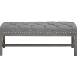 Sale Providence Ferdinand Bench, Grey Gift Selection Stools & Benches