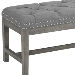 Sale Providence Ferdinand Bench, Grey Gift Selection Stools & Benches