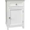 Outlet Providence Layne 1-Drawer 1-Door White Cabinet Promotion Cabinets & Chests