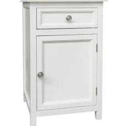 Outlet Providence Layne 1-Drawer 1-Door White Cabinet Promotion Cabinets & Chests