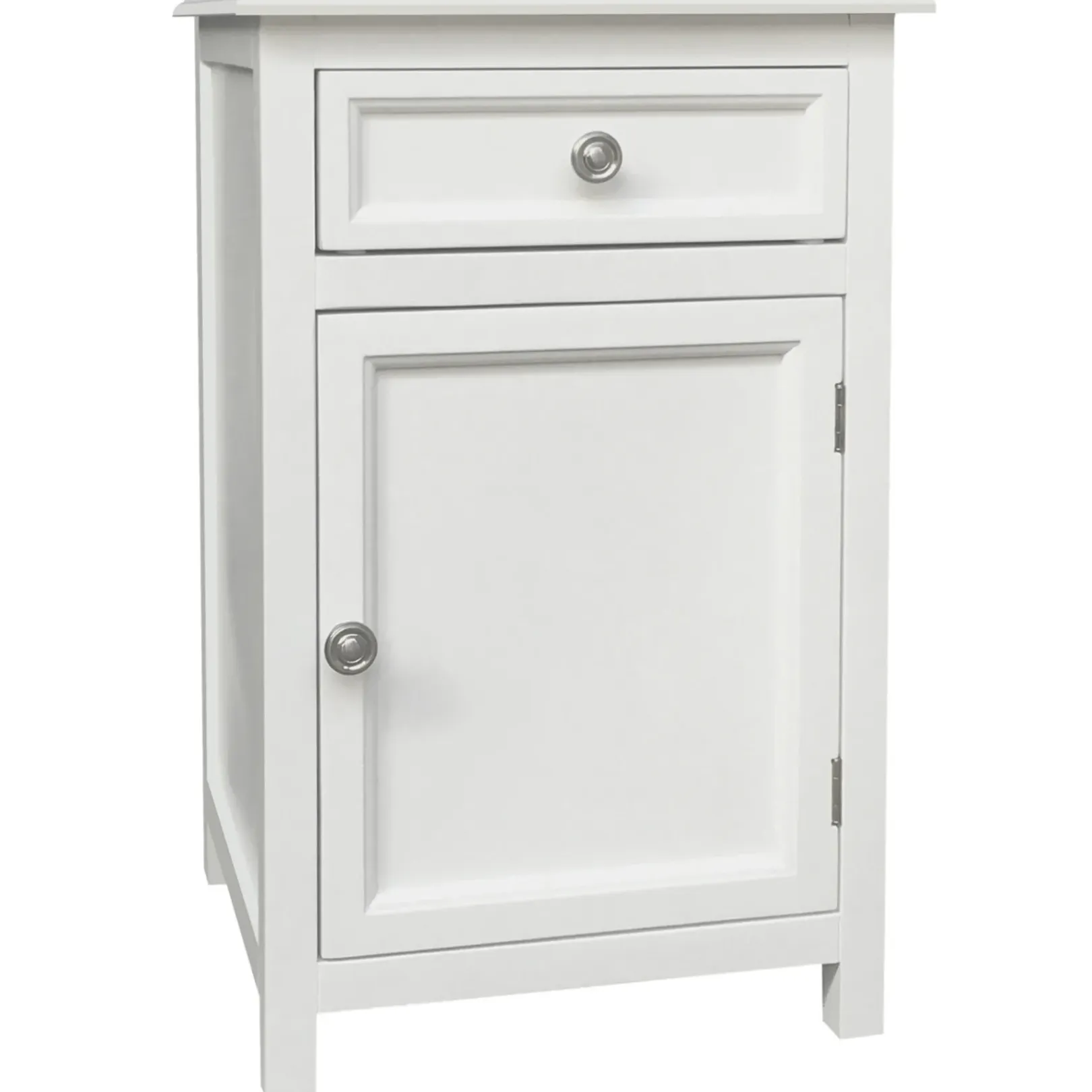 Outlet Providence Layne 1-Drawer 1-Door White Cabinet Promotion Cabinets & Chests