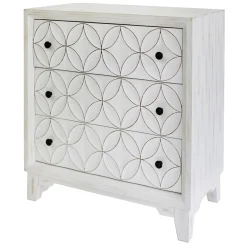 Best Providence Lorie White 3-Drawer Cabinet Discount Online Cabinets & Chests