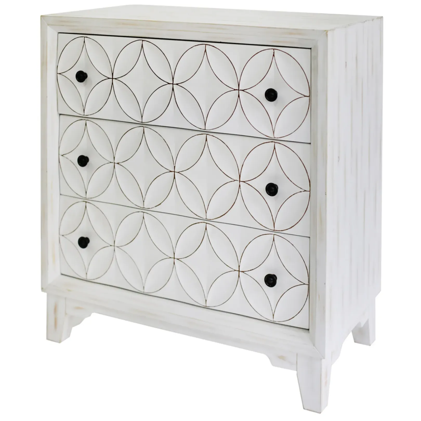 Best Providence Lorie White 3-Drawer Cabinet Discount Online Cabinets & Chests