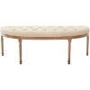Clearance Providence Lourdes Tufted Curved Bench, Neutral Clearance Stools & Benches