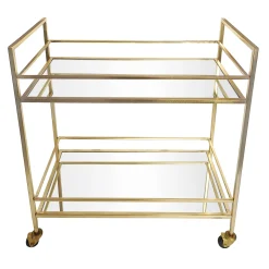 Outlet Providence Regina Gold Mirror Bar Cart Exquisite Gifts Baker'S Racks & Bar Carts
