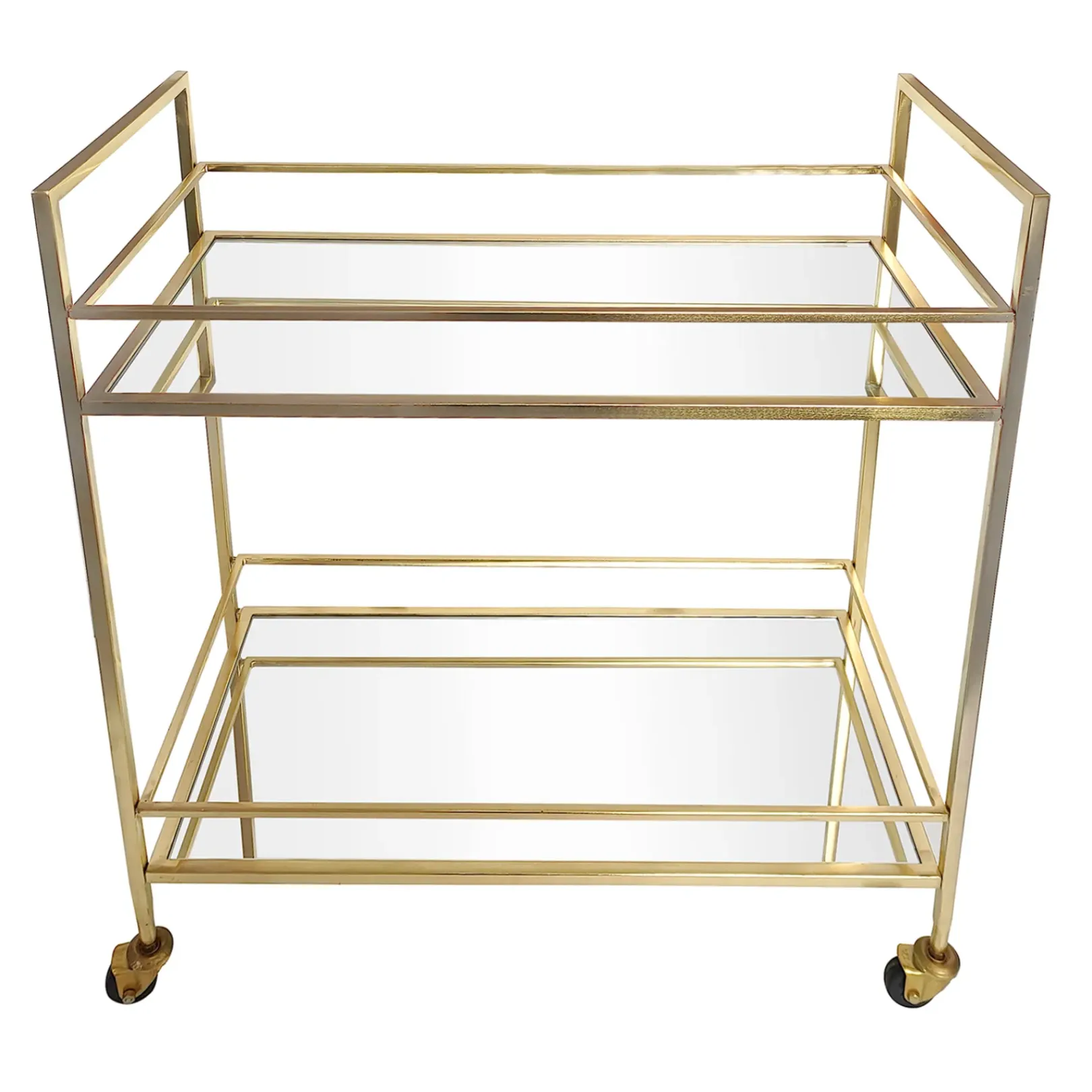Outlet Providence Regina Gold Mirror Bar Cart Exquisite Gifts Baker'S Racks & Bar Carts