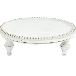 Outlet Providence White Wood Beaded Plant Stand, 12 Cheaper Plant Stands