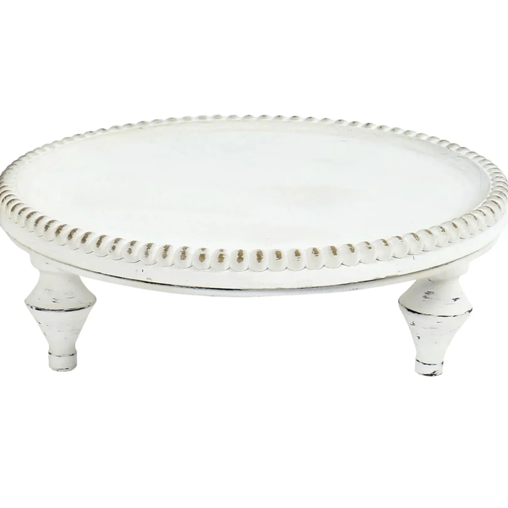 Outlet Providence White Wood Beaded Plant Stand, 12 Cheaper Plant Stands