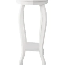 Sale Providence White Wood Octagon Top Plant Stand Opening Sales Plant Stands