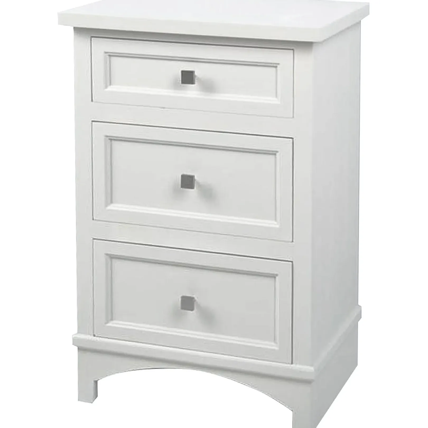 New Rachel White 3 Drawer Wood Cabinet Gift Selection Bedroom