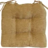 Discount Reese Chenille Gold Chair Pad Opening Sales Dining Chair Cushions & Pads