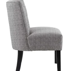 Rich Dark Grey Tufted Armless Accent Chair With Performance Fabric Opening Sales Accent Chairs
