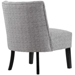 Rich Dark Grey Tufted Armless Accent Chair With Performance Fabric Opening Sales Accent Chairs