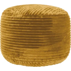 Best Ridgecrest Mustard Plush Pouf, 20 Flash Sale Ottomans & Poufs