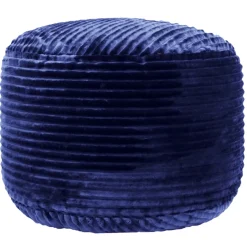 Online Ridgecrest Navy Plush Pouf, 20 Promotion Ottomans & Poufs